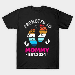 Promoted To Mommy Est. 2024 My Love Mother For New Mom T-Shirt